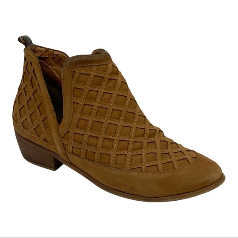 Vintage Sbicca Brown Leather Heeled Ankle Boots Mule Clogs Women’s Size 9